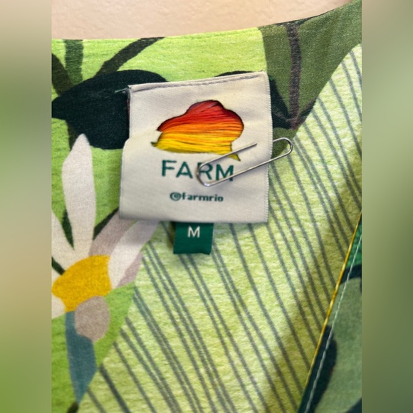 Farm Rio Vintage Toucans Button Down Midi Dress Size Medium NWT Green Multi - Picture 6 of 10